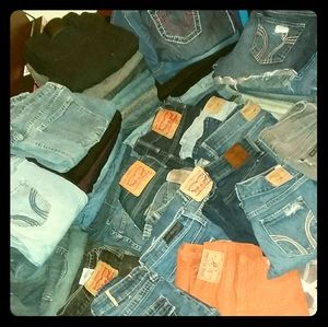 Jeans hollister, miss me, Levi's, true religion,